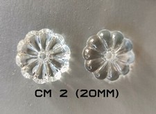 Rosetta 2 cm in Vetro per restauro o ricambio lampadari antico