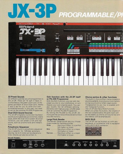 Roland sintetizzatore - jx-3p,