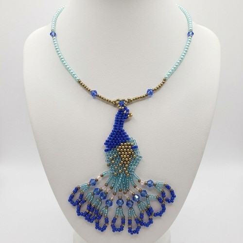 Collana artigianale pavone - collana,