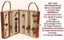 SET VINO con VALIGIA ECOPELLE
