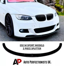 Spoiler labbro splitter anteriore nero lucido BMW serie 3 E92 E93 M Sport 2004-2012