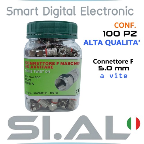 Connettore maschio ad - f,