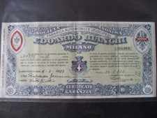 CERTIFICATO DI GARANZIA