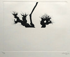 CARLO MATTIOLI - Gli alberi V - 1976 rara incisione originale firmata - 