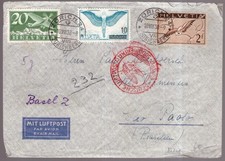 Svizzera, 1938 copertina posta aerea per il Brasile -HD16