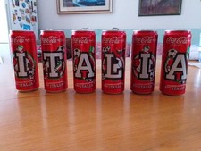 COCA COLA lotto 6 lattine ITALIA Europei Calcio 2012 Poland Ukraine