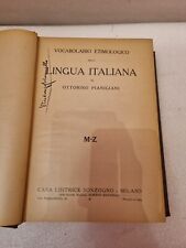 Vocabolario Etimologico Della Lingua Italiana 1937 ottorino Pianigiani 