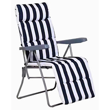 SDRAIO SEDIA PIEGHEVOLE CON CUSCINO IMBOTTITO POLTRONA SCHIENALE RECLINABILE