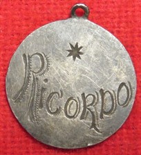 MEDAGLIA RICORDO BARCA VELA MARINA MARE NAVIGAZIONE CIONDOLO - INCISA A MANO