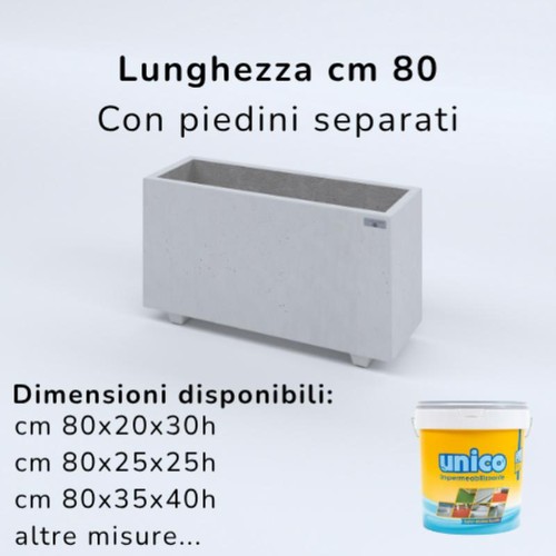 Fioriere cemento lisce - in,