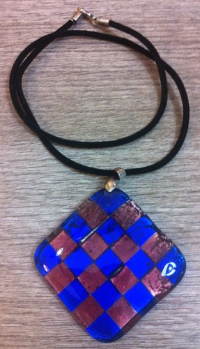 Collana pendente scacchiera - collana,