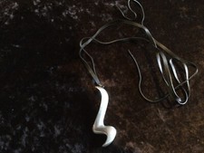 Collana lacciò nero con ciondolo in acciaio satinato moderno Breil originale