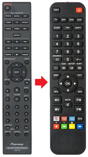 Telecomando adatto per - , pioneer