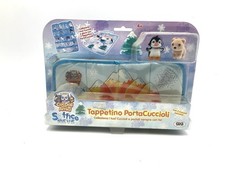 PETS CUCCIOLI CERCA AMICI SOFFICI NEVE Tappetino Con Cuccioli # NIB FD