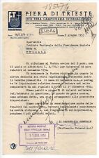 ENTE FIERA INTERNAZIONALE DI TRIESTE, ZONA A TLT, AMG-FTT, 1953