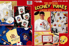 Looney Tunes Leisure Arts Cross Stitch Pattern Book Bugs Bunny Tweety 1995 VTG