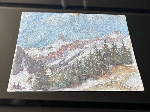 Acquerello paesaggio svizzero