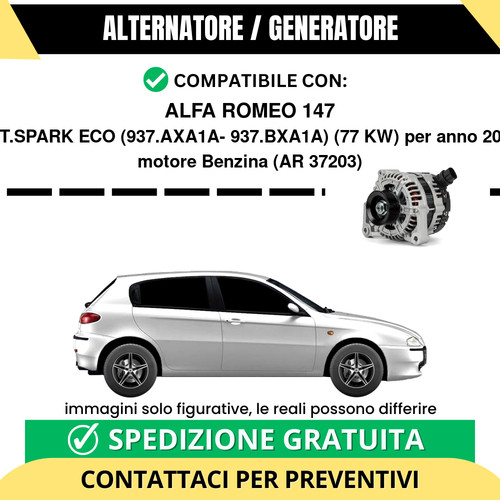 Alternatore alfa romeo 147 6 - alfa, 1.6