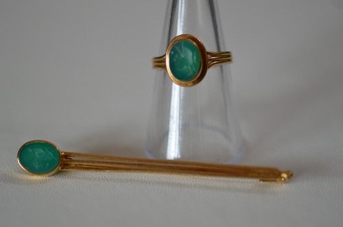 Parure anello spilla oro - e,