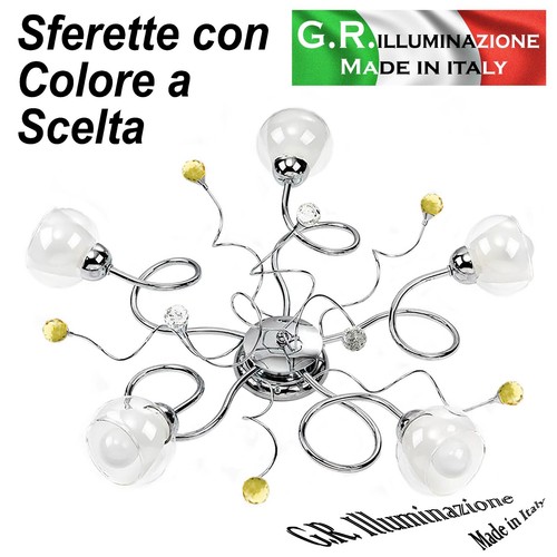Plafoniera moderna cromata - moderna,