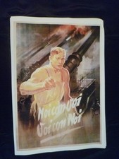 RIPRODUZIONE MANIFESTO LOCANDINA 35x50 CM NOI CON VOI VOI CON NOI GUERRA CANNONI