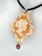 Cameo Corniola Pendant Brooch