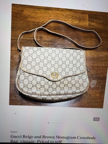 Gucci beige brown monogram - beige,