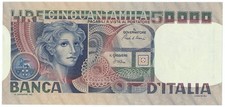 50000 LIRE BANCA D'ITALIA VOLTO DI DONNA TRIPLA B BB 435937 B 11/04/1980 SUP+
