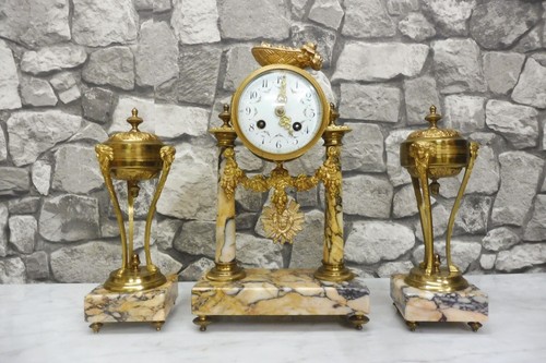 Antico set orologio - set, impero