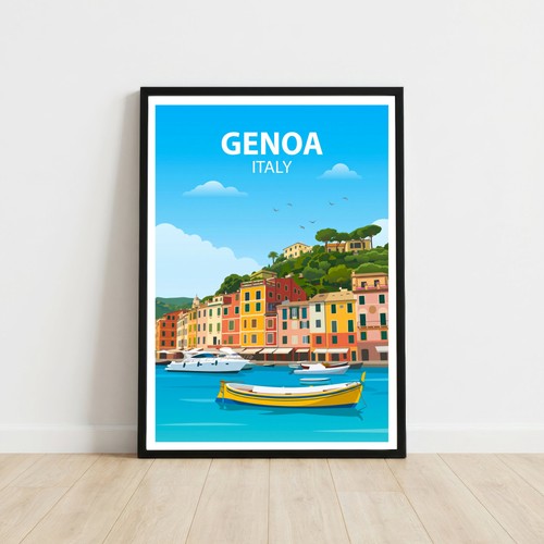 Poster viaggio genova - poster, da