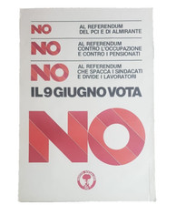MANIFESTO PARTITO SOCIALISTA ITALIANO NO AL REFERENDUM DEL PCI E DI ALMIRANTE