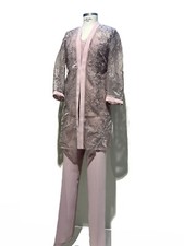 tailleur pantalone rosa  donna