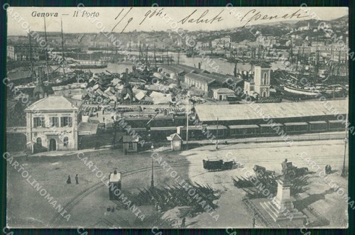 Genova città porto cartolina - città,