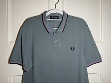 Polo Fred Perry blu grigio L