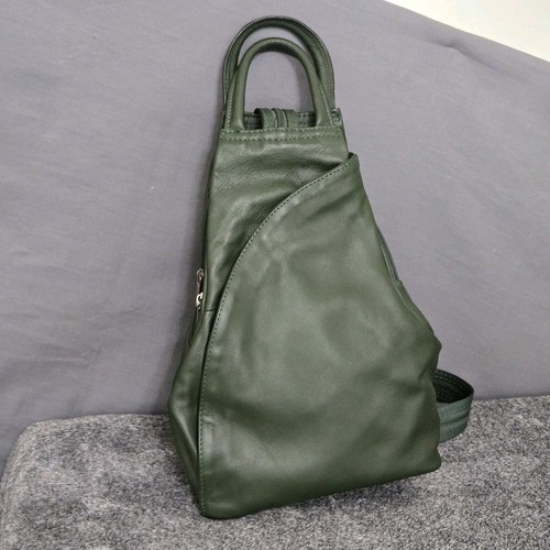 Zaino borse pelle verde - pelle,