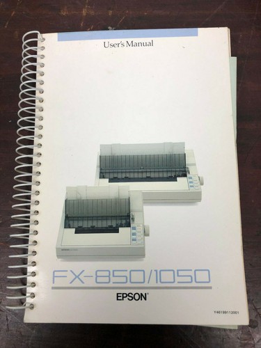 Epson 850 1050 - fx-850/1050, manuale