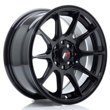 1 un Cerchio JR Japan Racing JR11 15x7 ET30 4x100/108 Nero Lucido