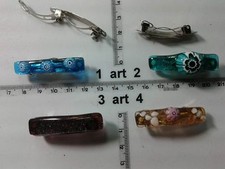 1 fermacapelli vetro e murrine