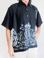 Loud Nero Camicia Hawaiana Con