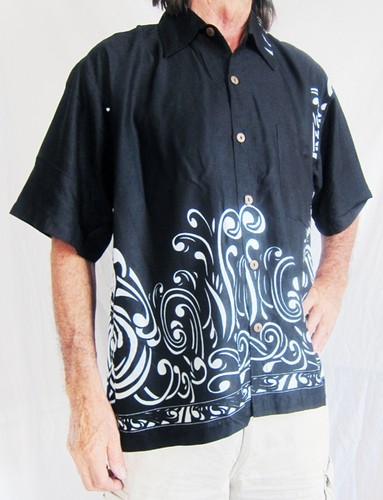Loud nero camicia hawaiana con - hawaiana,