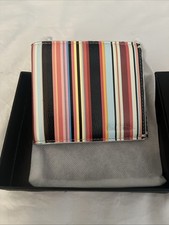 Portafoglio Paul Smith pelle slim bifold a righe
