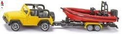 Siku jeep with boat - siku,