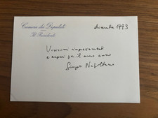 Biglietto autografo di Giorgio