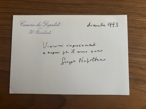 Biglietto autografo giorgio - biglietto,