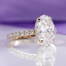 2.50Ct Oval Cut Moissanite 14k