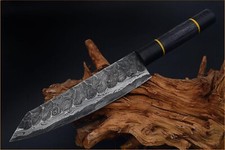 coltello cucina / cuoco  professionale fatto a mano in acciaio dmasco forgiato