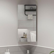 Specchio bagno angolare bianco