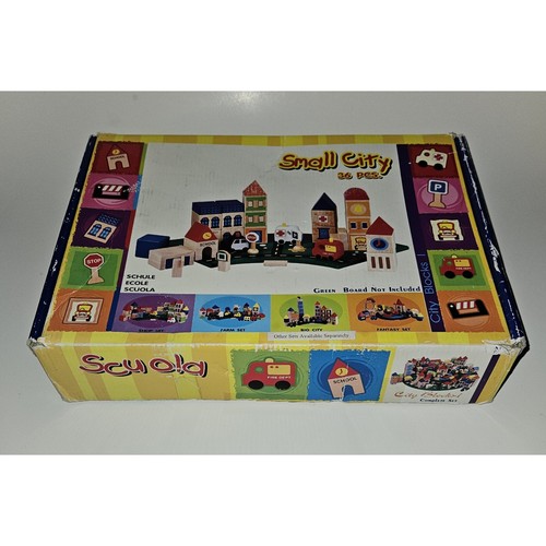 Lotto set blocchi città legno - set,