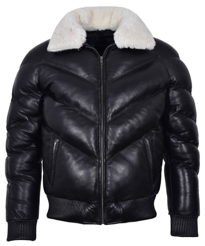 Giubbotto uomo pelle puffer - uomo,