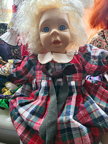 Girl play doll light - play,
